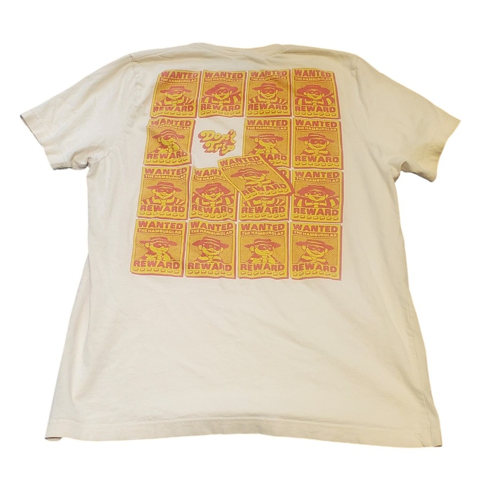 Camp McDonald's Hamburglar x Free & Easy SS Tee Natural Ivory Retro Unisex XL - Picture 3 of 5